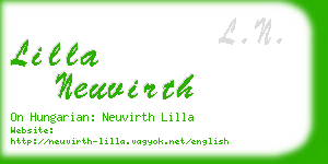 lilla neuvirth business card